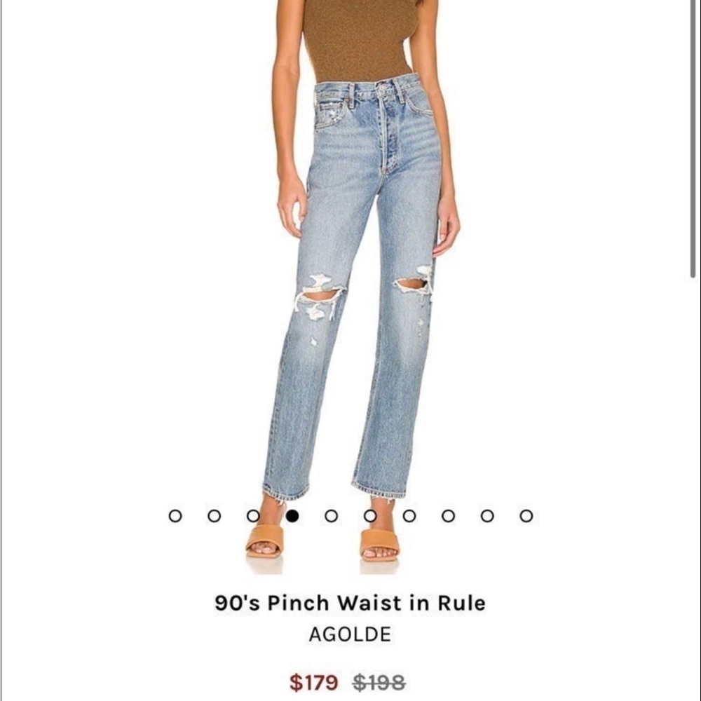 NWT Agolde 90’s Pinch Waist Jeans in Rule
